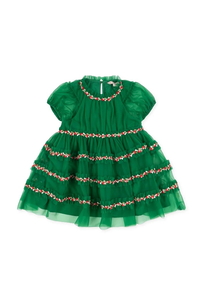 Konges Sløjd φόρεμα babydoll JOELLE DRESS KS106049.9BY2 πράσινο AW26