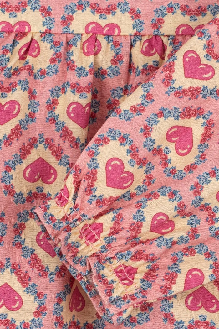 Konges Sløjd φόρεμα babydoll βαμβακερό EVIA ROMPER GOTS ροζ KS105990.9BY2