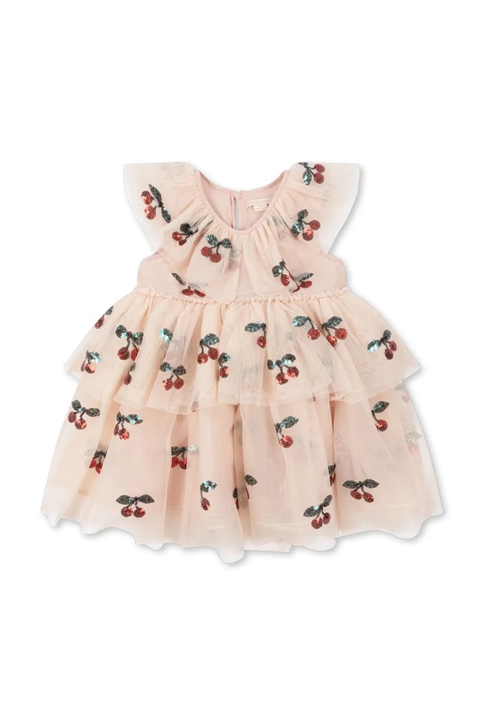 Konges Sløjd sukienka rozkloszowana YVONNE FAIRY DRESS KS107625.9BY2 beżowy AW26
