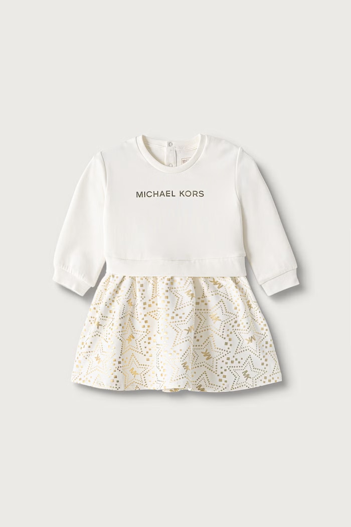 Michael Kors Rochie evazată din bumbac cu elastan bej R30658.86.94