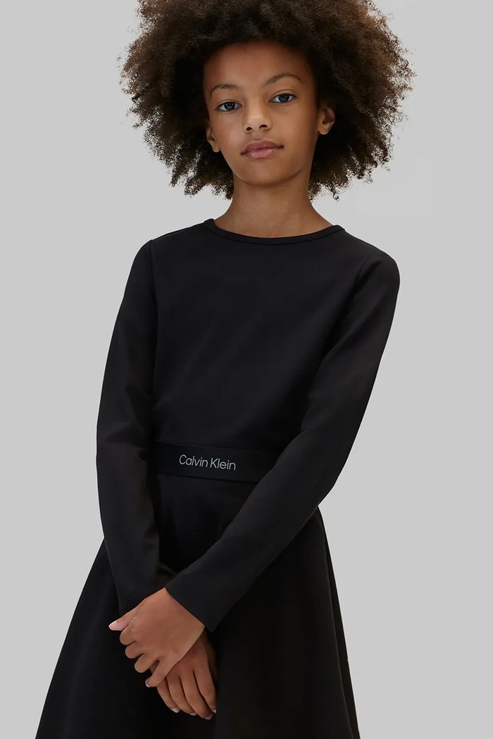Calvin Klein Jeans sukienka rozkloszowana z wiskozą LVCKTJF14G.128.170.9BY2