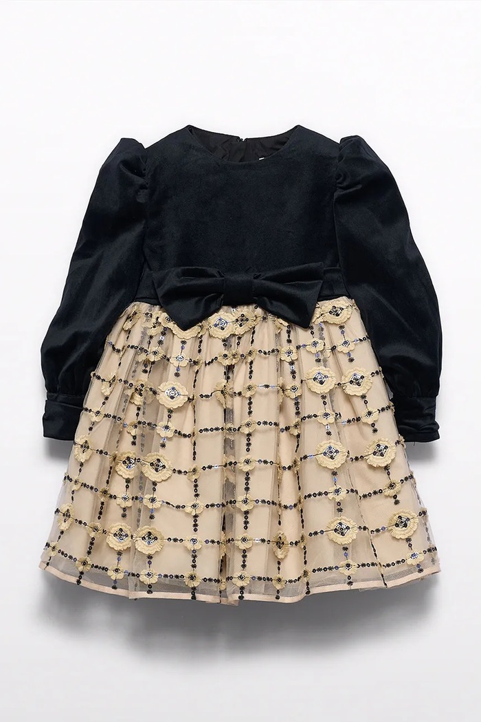 Abel&Lula Φόρεμα flared 5533.2.Mini.9BY2 μαύρο AW26