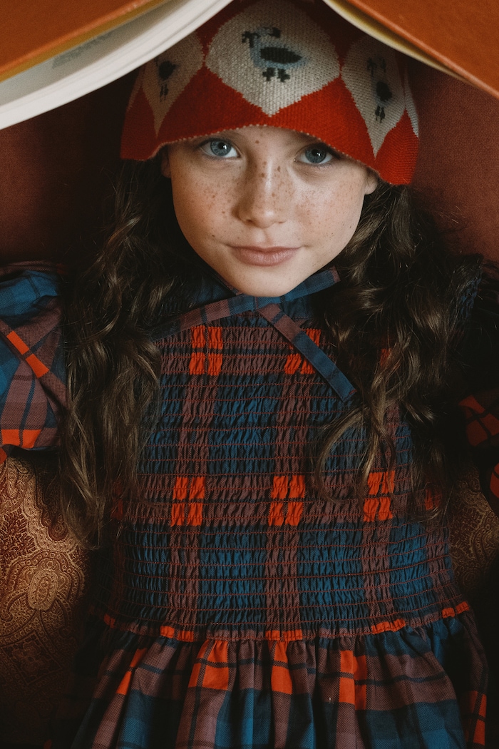 Tinycottons Sukienka rozkloszowana bawełniana CHECK DRESS AW26.223