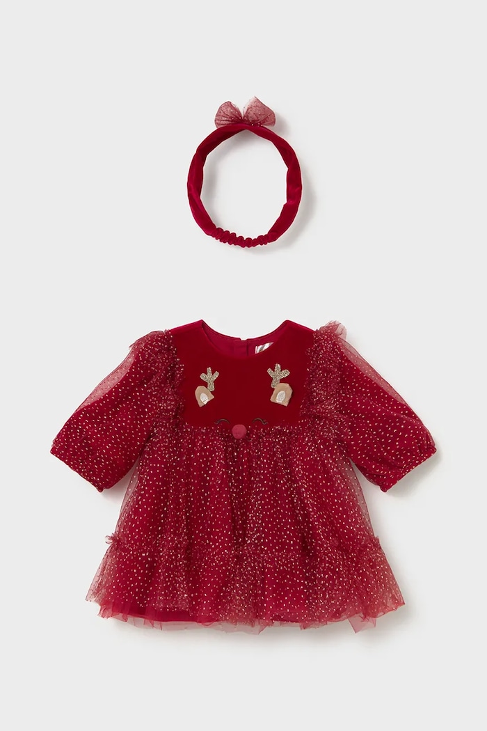 Mayoral Newborn Sukienka rozkloszowana czerwony 2828.2U.Newborn.9BY2
