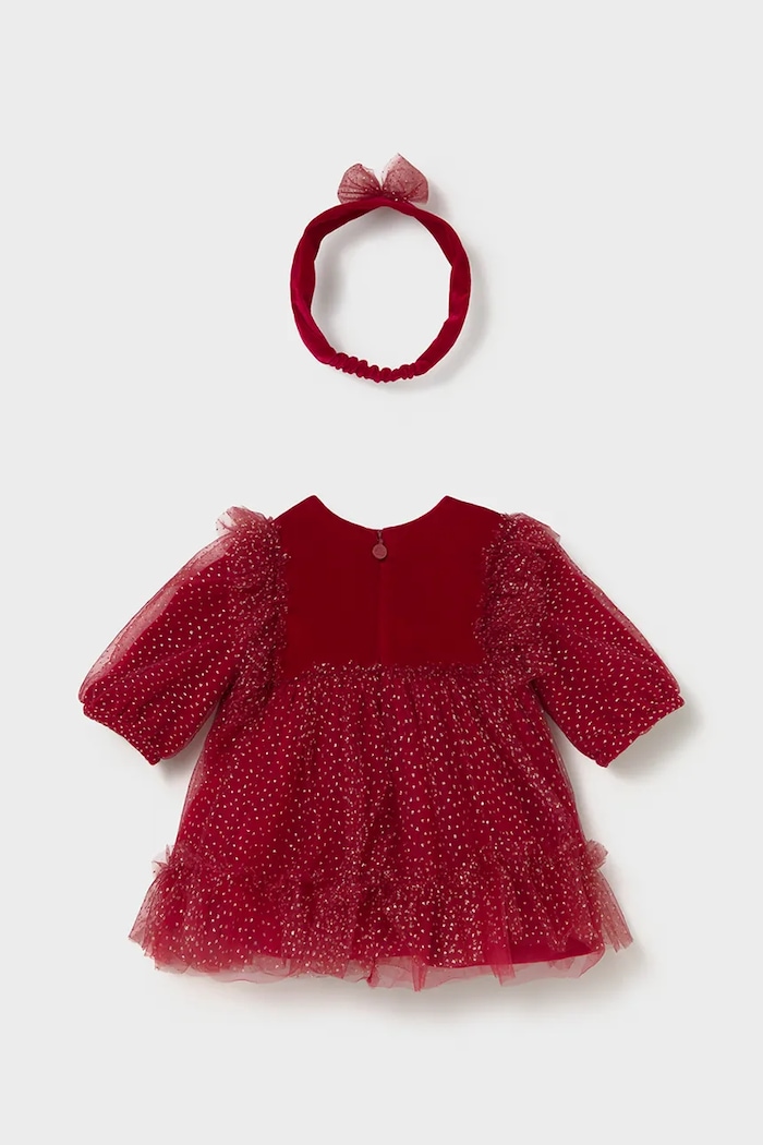 Mayoral Newborn Sukienka rozkloszowana 2828.2U.Newborn.9BY2 czerwony AW26