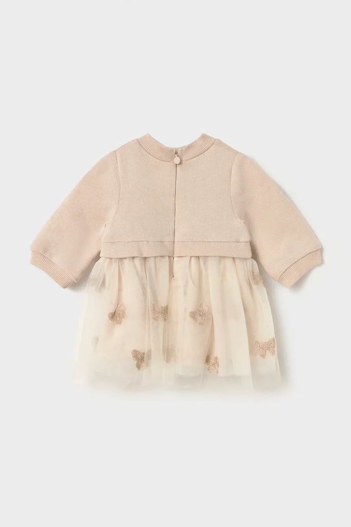 Mayoral Newborn Sukienka babydoll 2825.2R.Newborn.9BY2 beżowy AW26