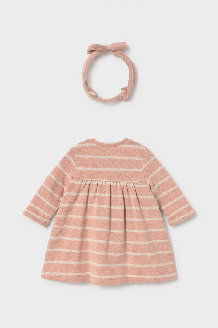 Mayoral Newborn Расклешенное платье с хлопком 2824.2R.Newborn.9BY2 розовый AW26