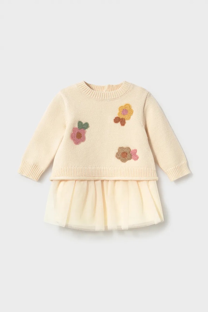 Mayoral Newborn Двухсоставное платье бежевый 2820.2P.Newborn.9BY2