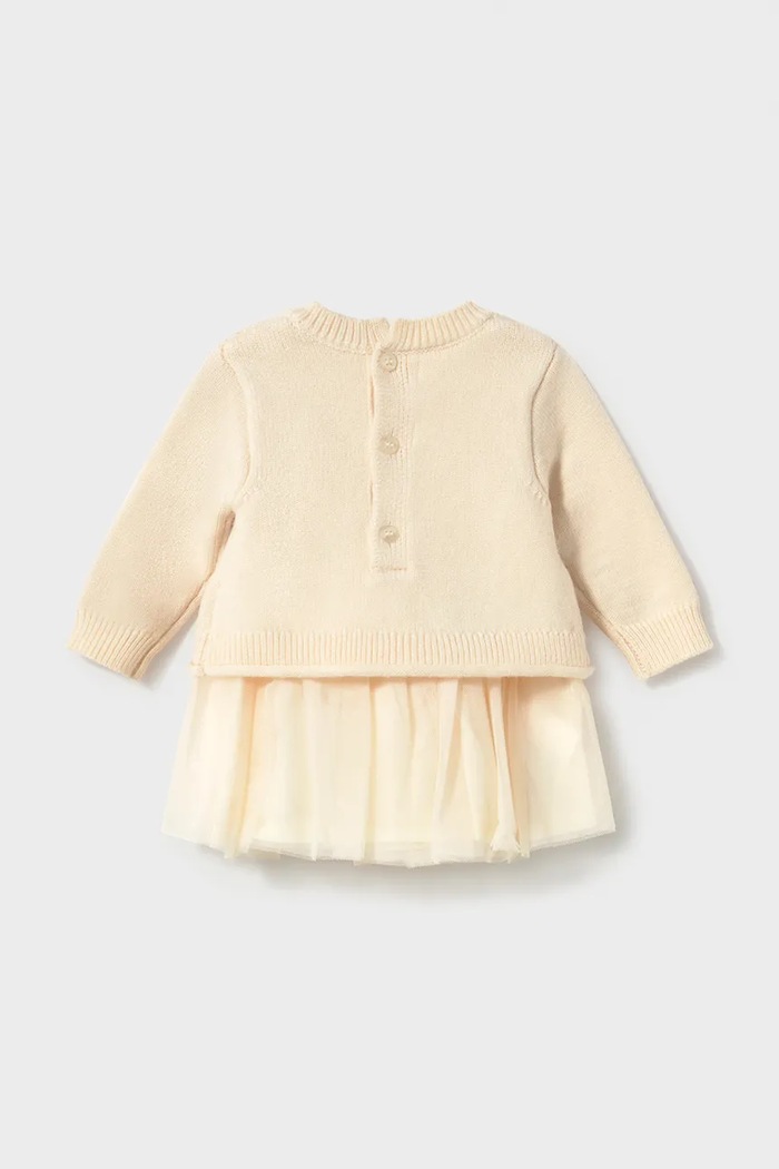 Mayoral Newborn Двухсоставное платье 2820.2P.Newborn.9BY2 бежевый AW26