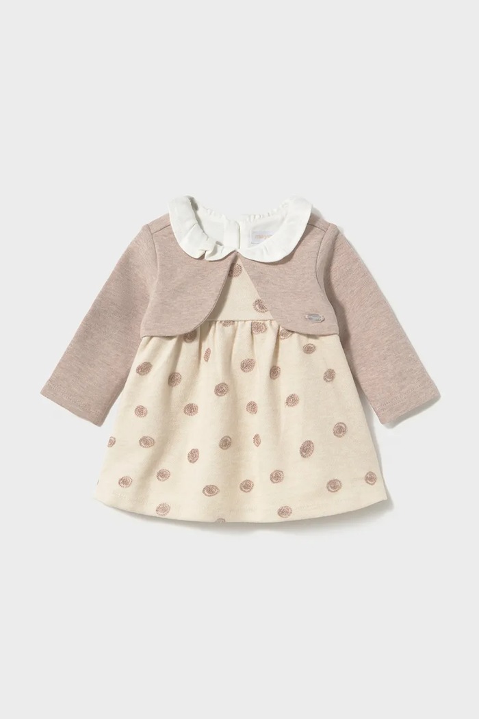 Mayoral Newborn Sukienka rozkloszowana beżowy 2817.2L.Newborn.9BY2