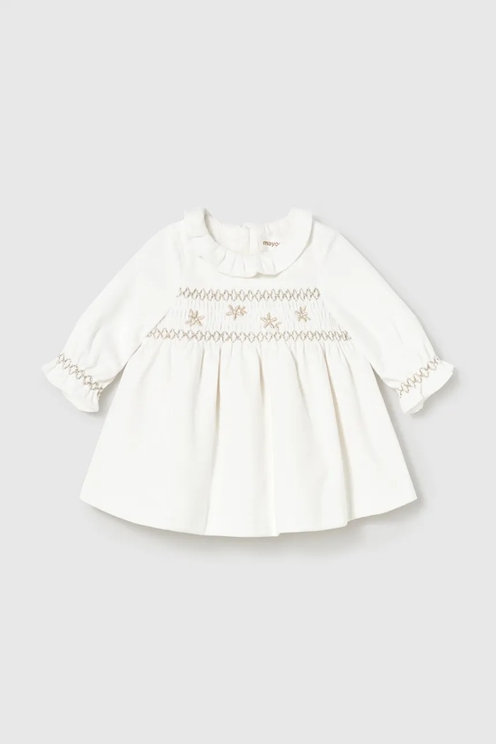 Mayoral Newborn Šaty s rozšíreným strihom 2807.2K.Newborn.9BY2 biela AW26