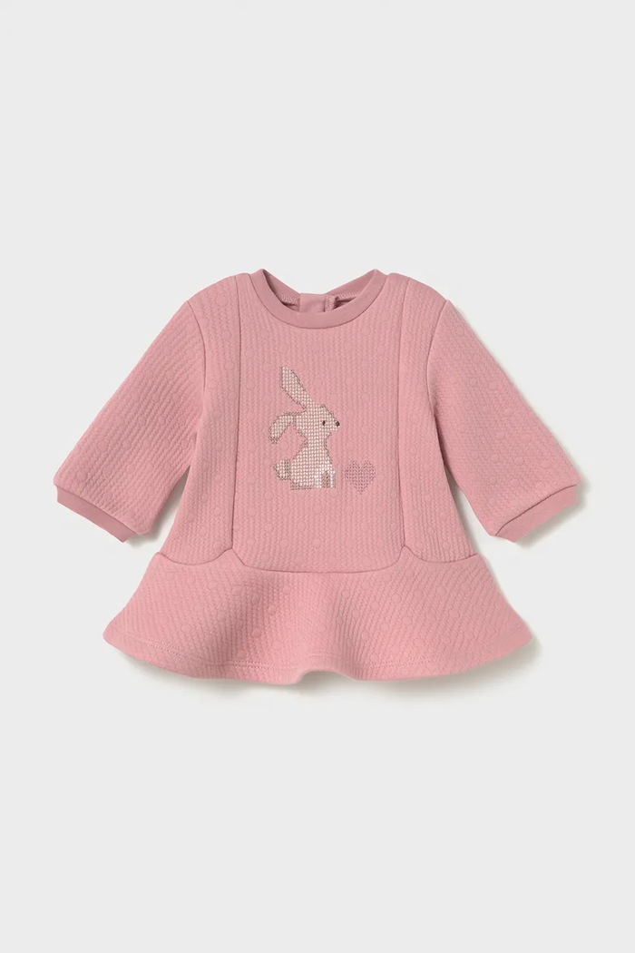 Mayoral Newborn расклешенное платье с хлопком розовый 2806.2G.Newborn.9BY2