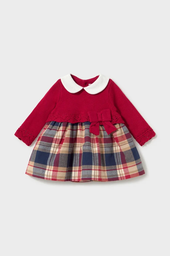 Mayoral Newborn haljina s pamukom 2801.2C.Newborn.9BY2 crvena AW26