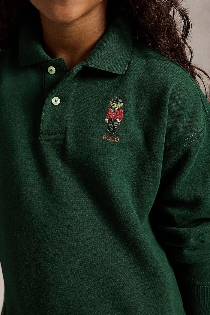 Sukienka dwuczęściowa z bawełną Polo Ralph Lauren zielony 313B28479001