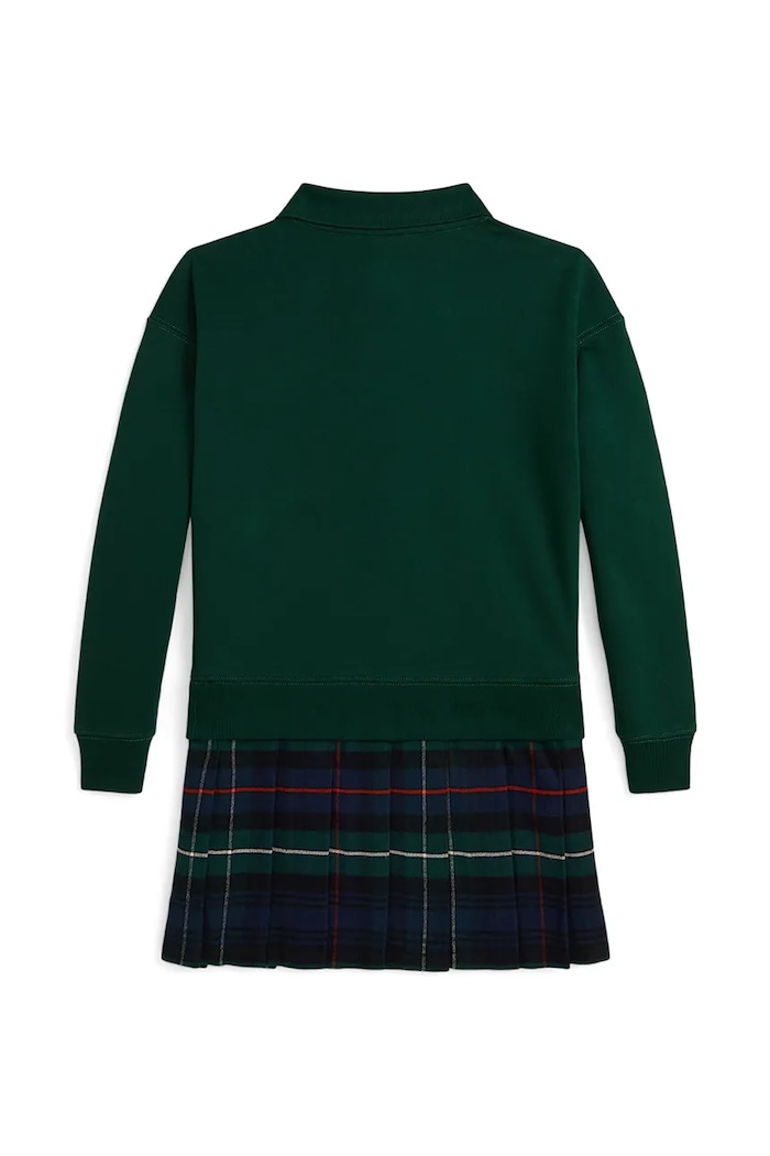 Dziewczynka Polo Ralph Lauren Sukienka dwuczęściowa z bawełną 313B28479001 zielony