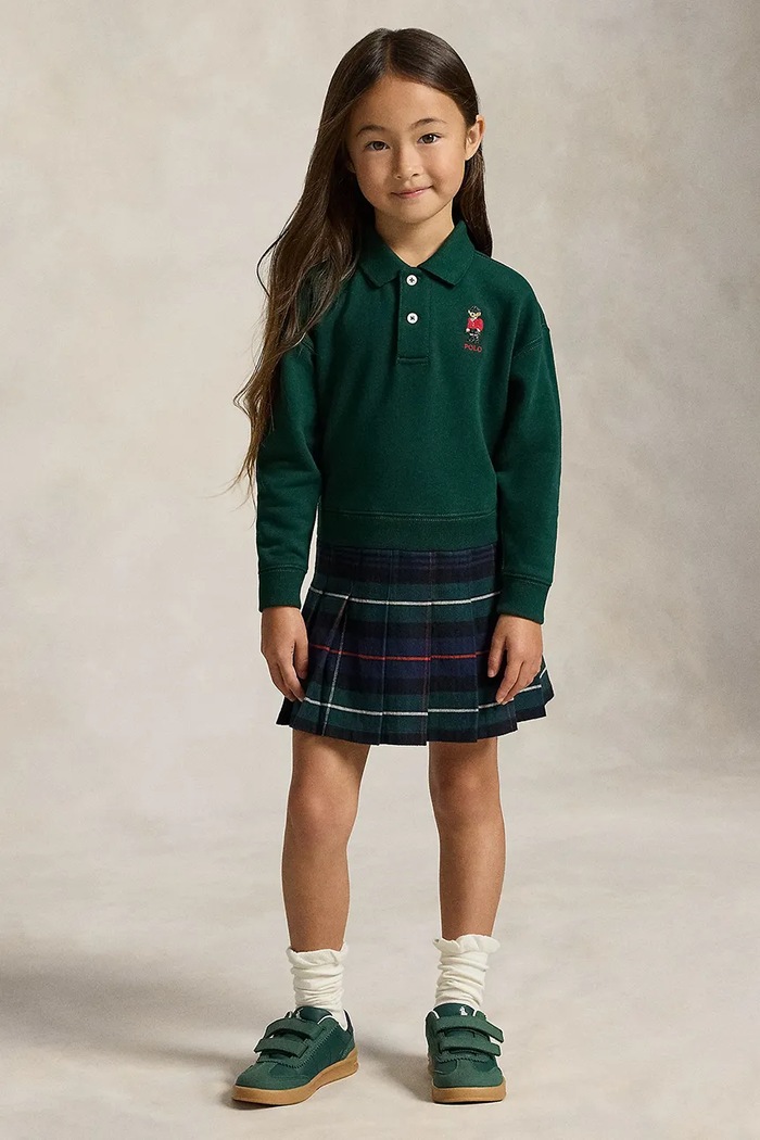 Polo Ralph Lauren Sukienka dwuczęściowa z bawełną zielony 312B28479001