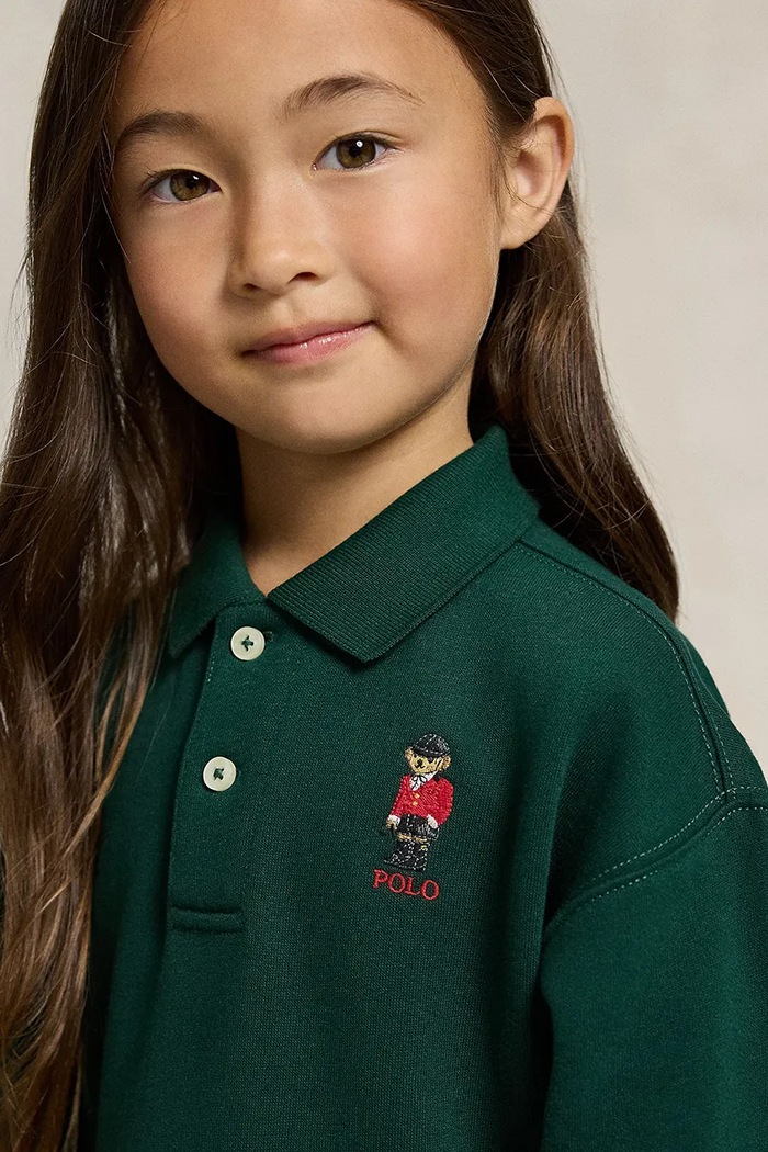 Sukienka dwuczęściowa z bawełną Polo Ralph Lauren zielony 312B28479001