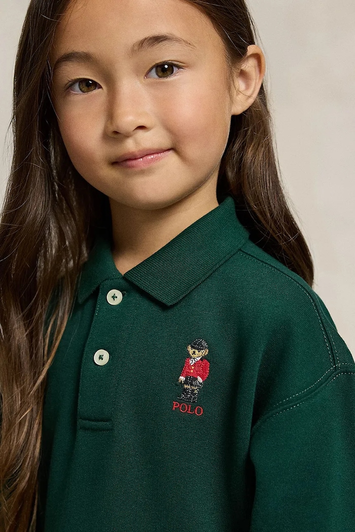 Sukienka dwuczęściowa z bawełną Polo Ralph Lauren zielony 312B28479001