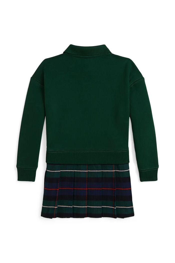 Dziewczynka Polo Ralph Lauren Sukienka dwuczęściowa z bawełną 312B28479001 zielony