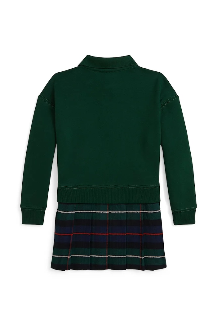 Dziewczynka Polo Ralph Lauren Sukienka dwuczęściowa z bawełną 312B28479001 zielony