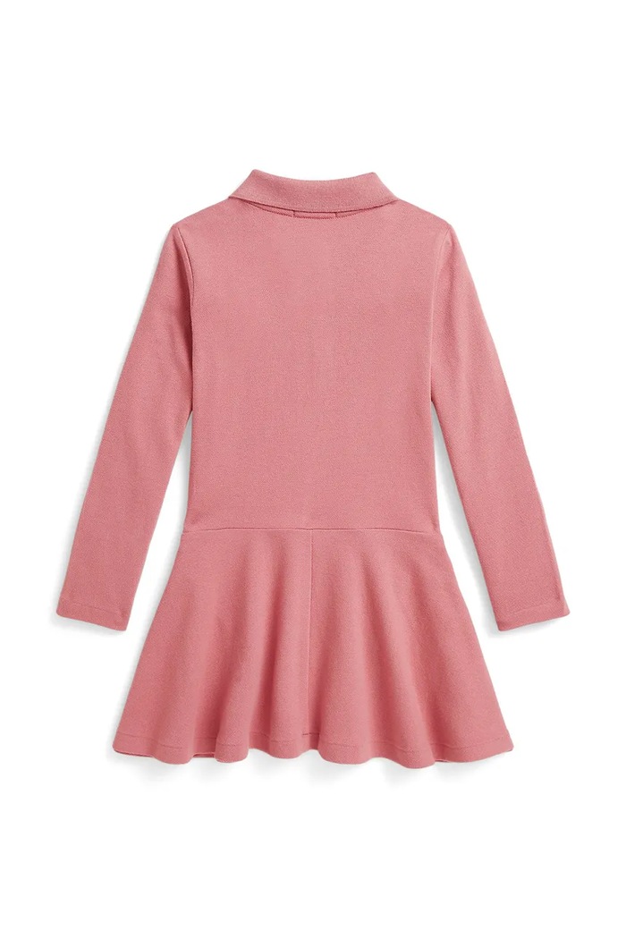 Deklice Polo Ralph Lauren Obleka bombažna z elastanom 312B26286001 roza