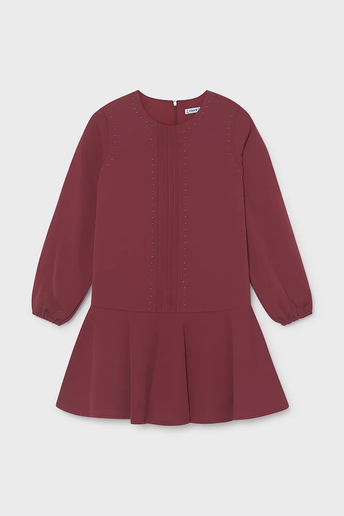 Mayoral sukienka dziecięca 7940.8G.Junior.9BY2 bordowy AW26