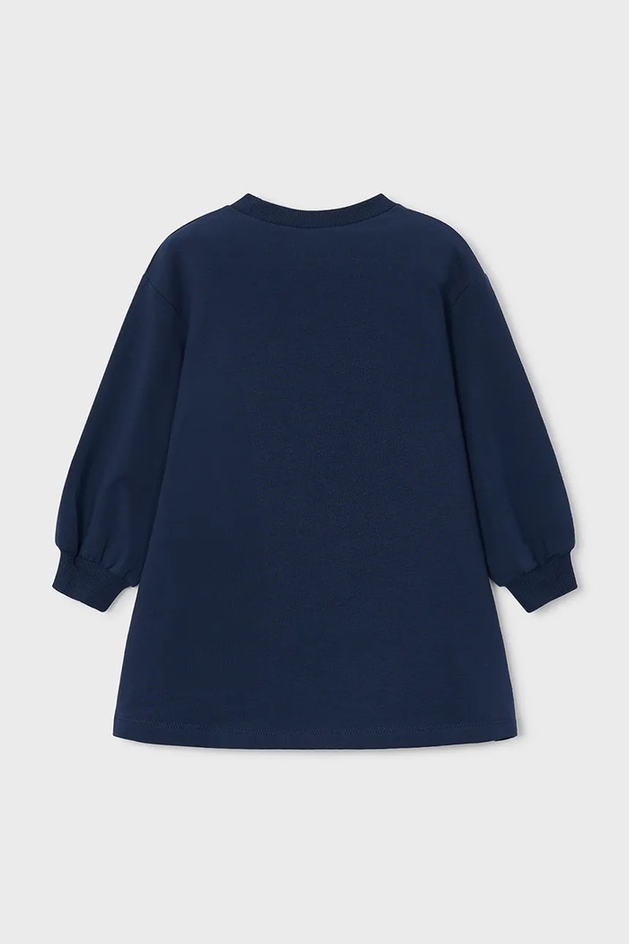 Mayoral платье из хлопка с эластаном 4914.6C.Mini.9BY2 тёмно-синий AW26