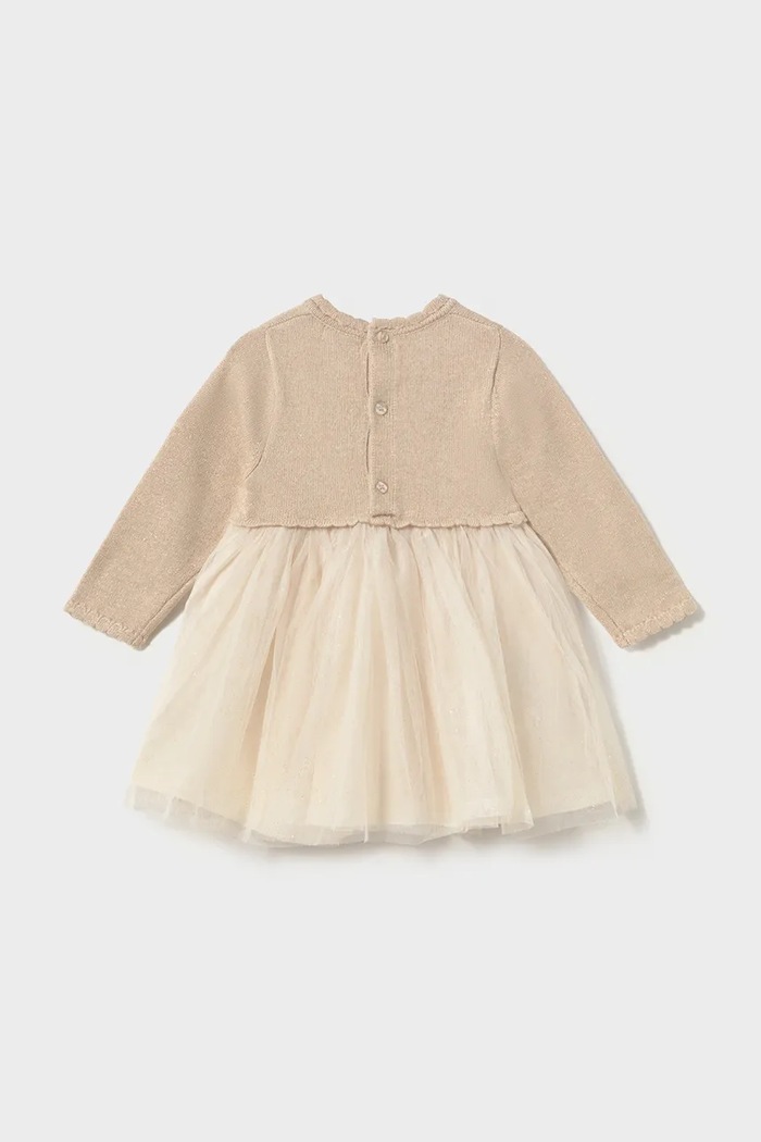 Mayoral Šaty s rozšíreným strihom 2949.4L.Baby.9BY2 béžová AW26