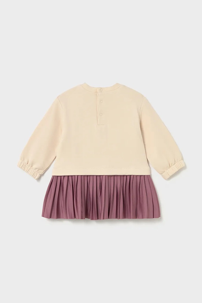 Mayoral сукня з бавовною 2901.4B.Baby.9BY2 бежевий AW26