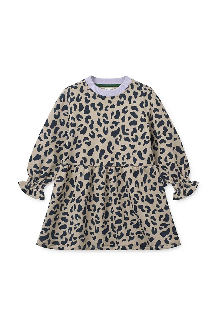 Liewood sukienka bawełniana Lia LS Sweatdress beżowy LW20874.9BY2