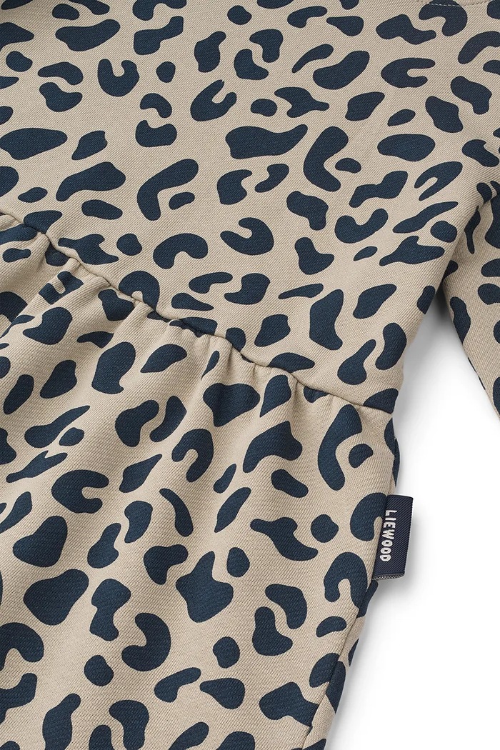 Dziewczynka Liewood sukienka bawełniana Lia LS Sweatdress LW20874.9BY2 beżowy