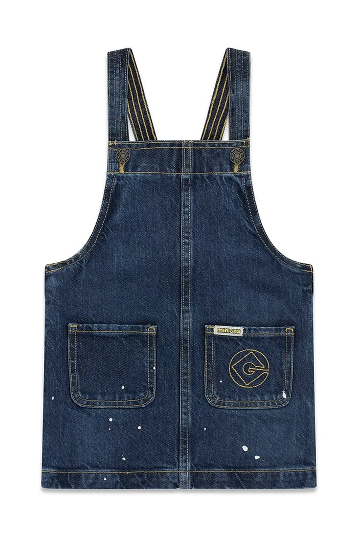 Guess sukienka bawełniana z elastanem GJ X MINIONS niebieski K6YK15.D2272.9BY2