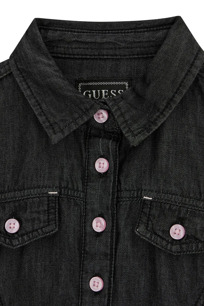 Dziewczynka Guess sukienka rozkloszowana bawełniana K6YK13.D1326.9BY2 czarny