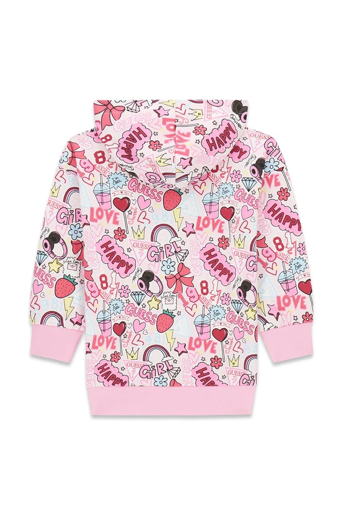 Guess sukienka bawełniana K6YK06.K3843.9BY2 różowy AW26