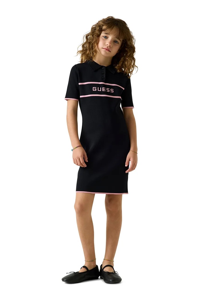 Guess sukienka z wiskozą czarny J6YK23.Z1179.9BY2