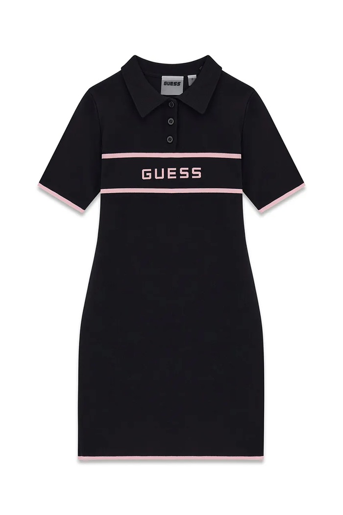 Guess sukienka z wiskozą J6YK23.Z1179.9BY2 czarny AW26
