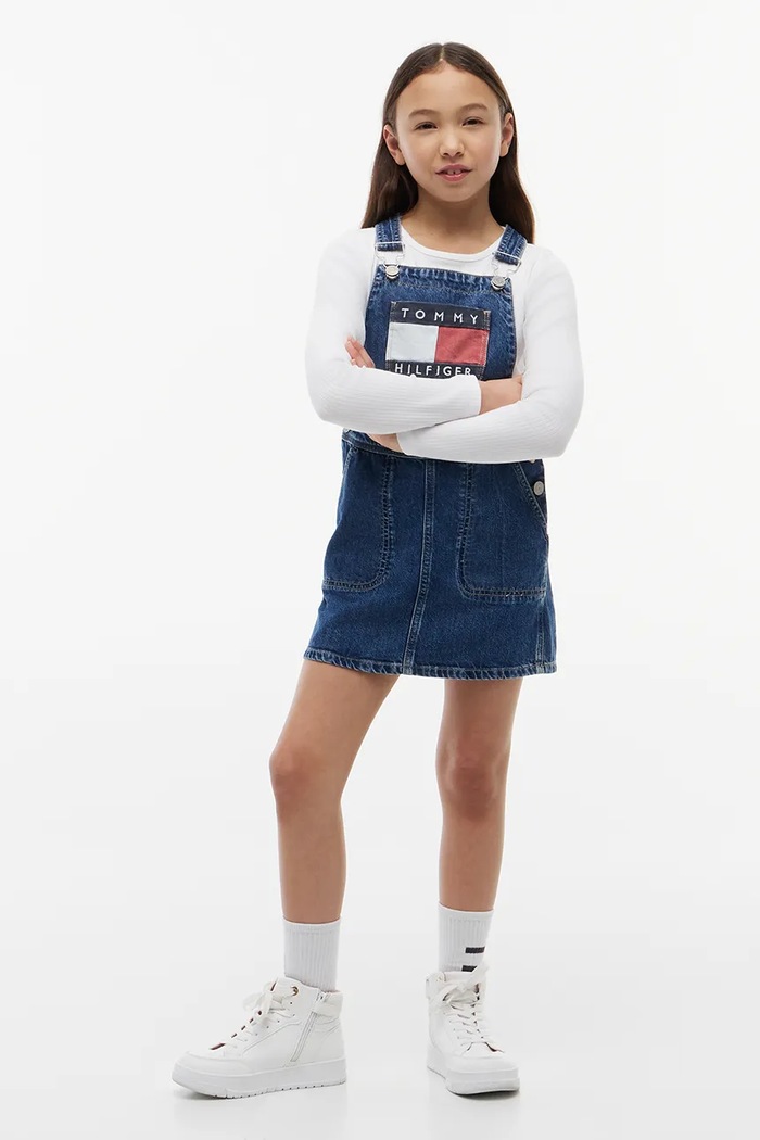 Tommy Hilfiger sukienka jeansowa niebieski KG0KG09402.9BY2