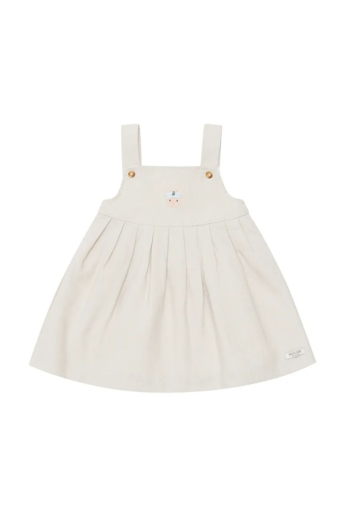 Donsje φόρεμα flared με λινό 3048401.68.92 μπεζ AW26