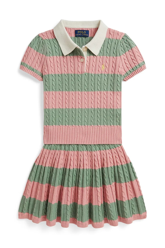 Polo Ralph Lauren svetrové šaty bavlnené ružová 312B17824001