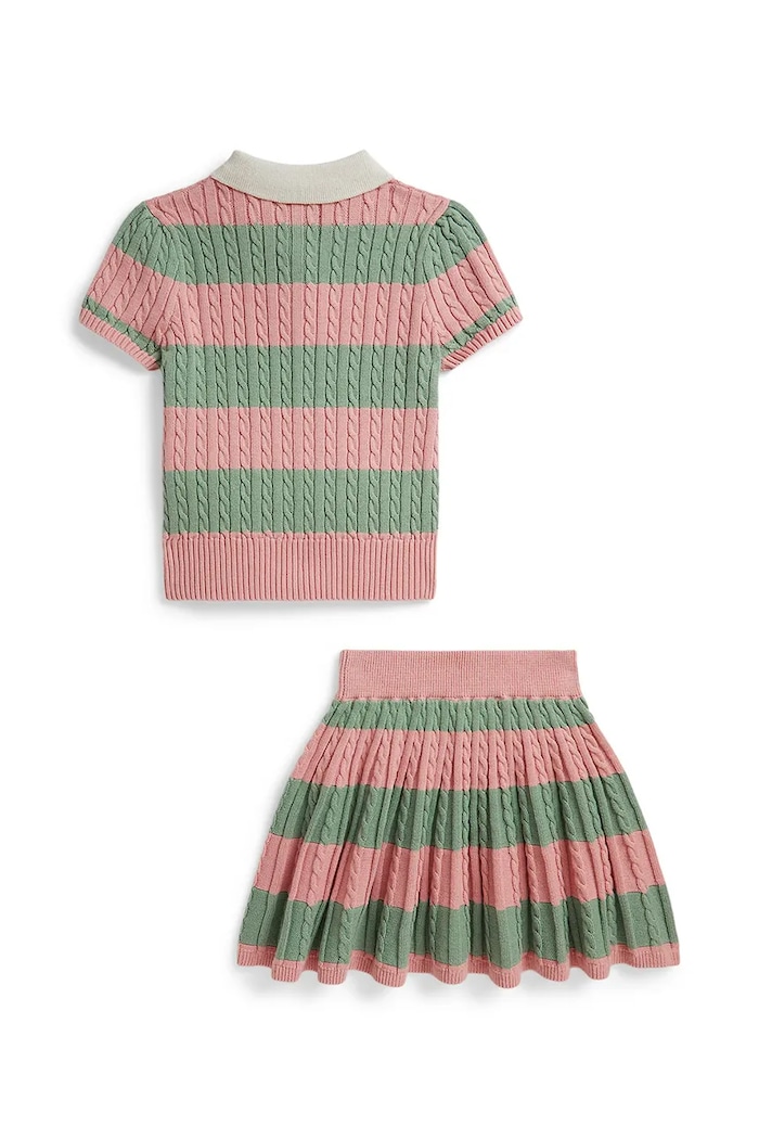 Polo Ralph Lauren svetrové šaty bavlnené 312B17824001 ružová AW26