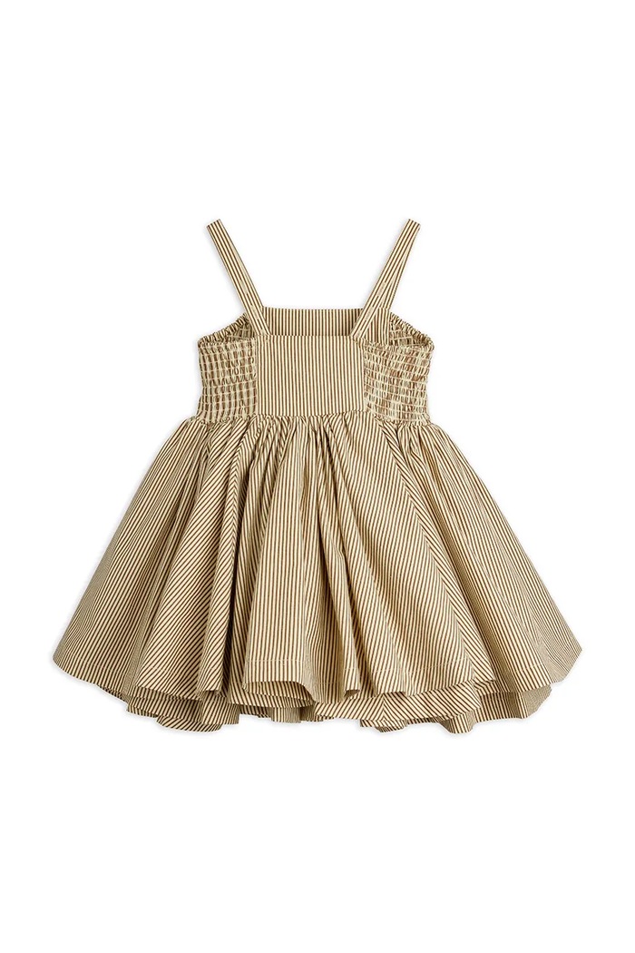 Κοριτσίστικα Mini Rodini φόρεμα flared βαμβακερό Poplin 26650101 μπεζ