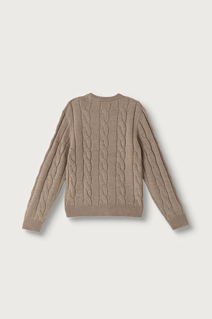 U.S. Polo Assn. Sweter dziecięcy USP4455 beżowy AW26