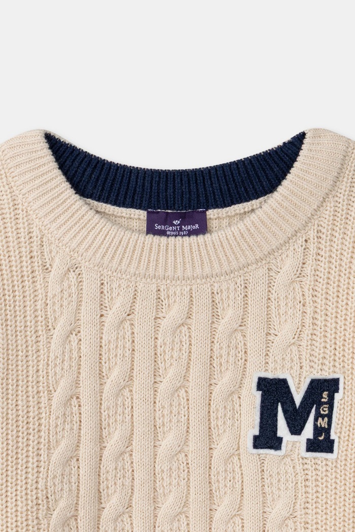 Sweter dziecięcy z dodatkiem wełny Sergent Major 26H3PG31PUL.128.146 beżowy