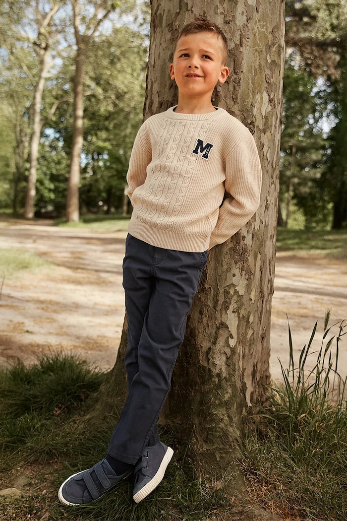 Sweter dziecięcy z dodatkiem wełny Sergent Major beżowy 26H3PG31PUL.98.104