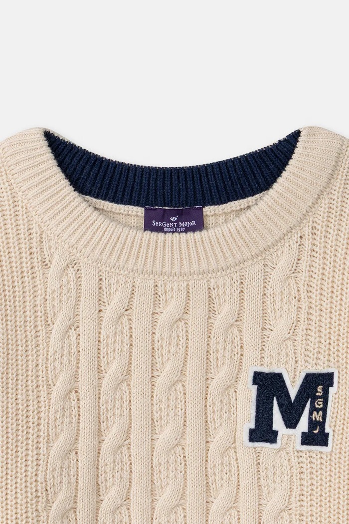Sweter dziecięcy z dodatkiem wełny Sergent Major 26H3PG31PUL.98.104 beżowy