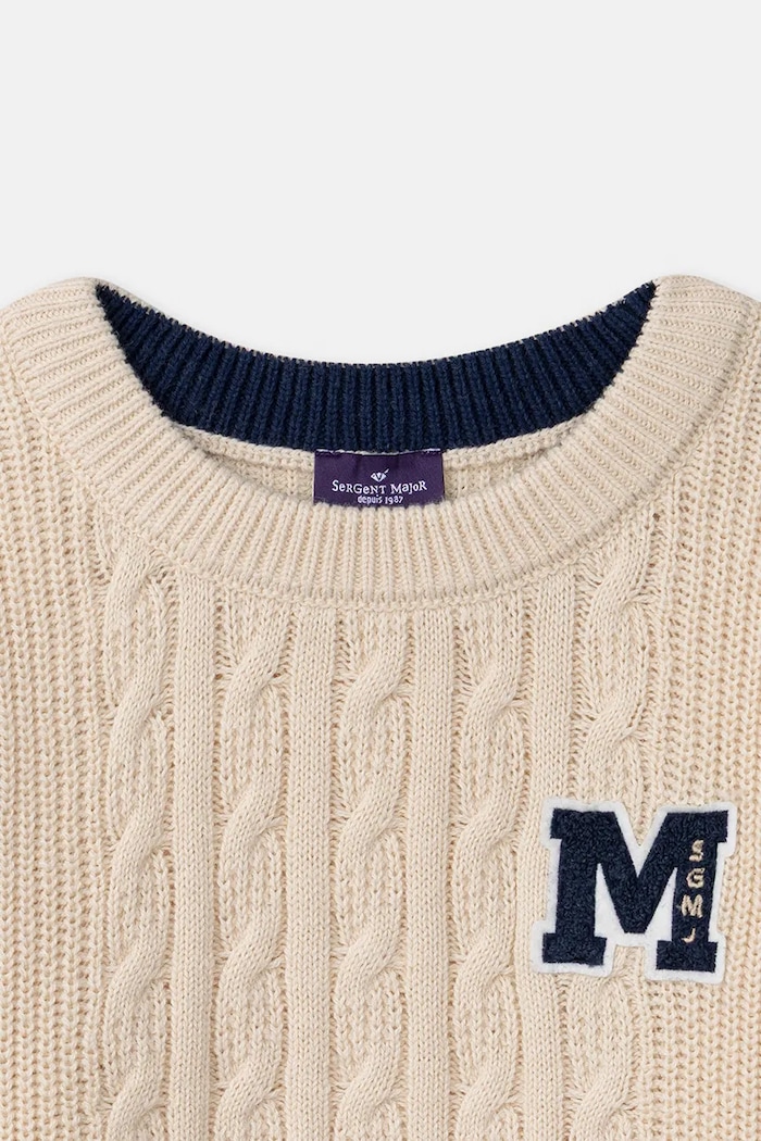 Sweter dziecięcy z dodatkiem wełny Sergent Major 26H3PG31PUL.98.104 beżowy