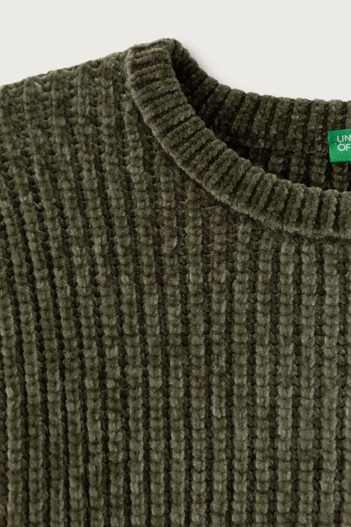 Chłopiec United Colors of Benetton Sweter dziecięcy 117KG101C.P.Seasonal zielony