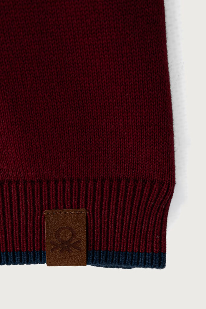 Dječaci United Colors of Benetton Pulover za djecu od pamuka 1ZOJG101B.P.Seasonal bordo