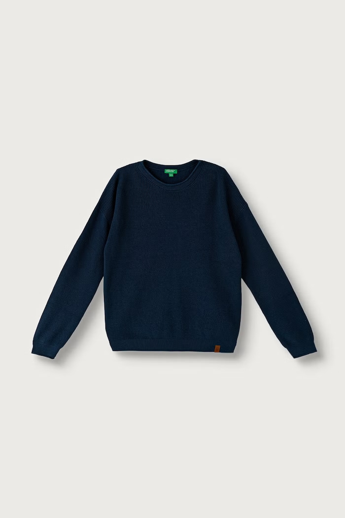United Colors of Benetton Sveter detský bavlnený tmavomodrá 1ZOJC10AD.G.Seasonal