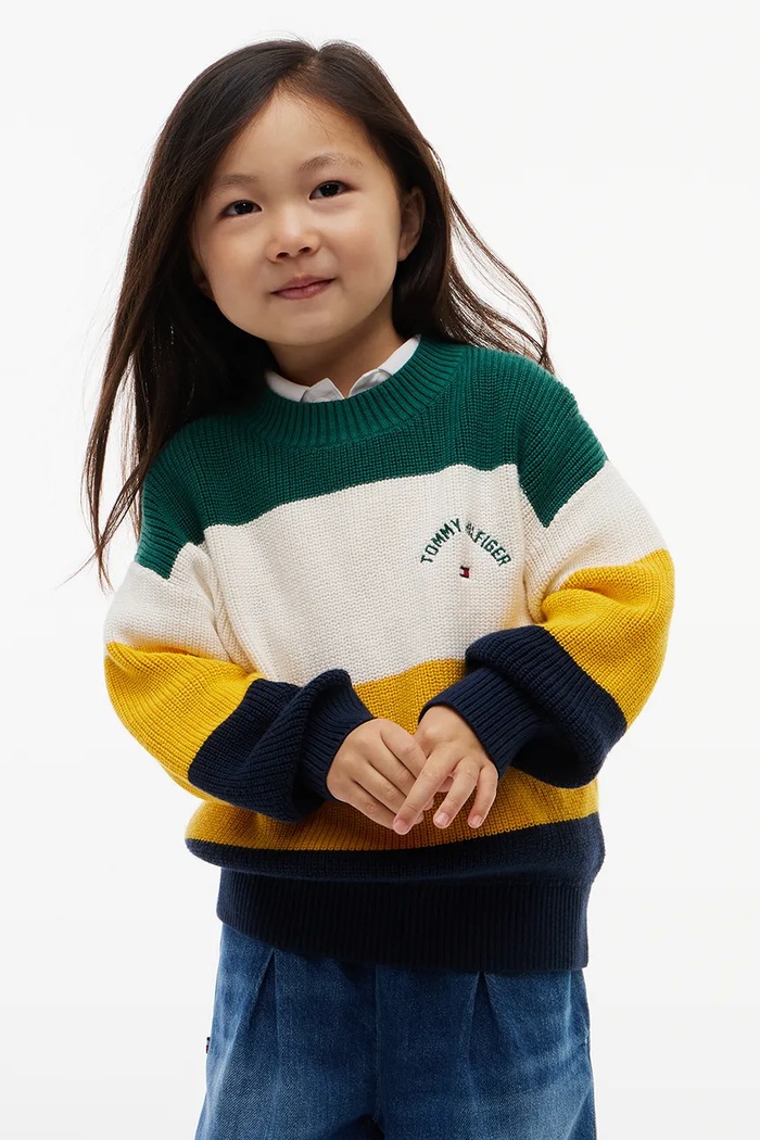 Sweter dziecięcy bawełniany Tommy Hilfiger multicolor KS0KS00807.9BY2